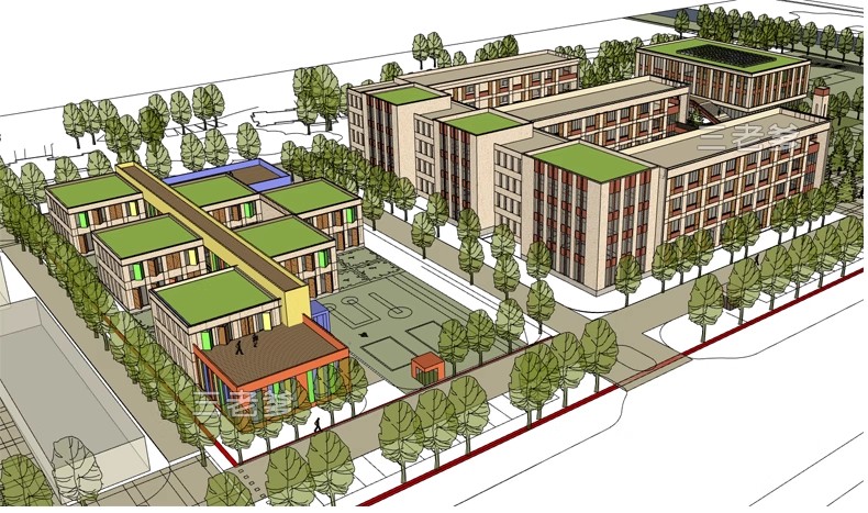 图片[56]-草图大师模型SU园林景观设计 公园广场小区学校室外SketchUp素材-大怪兽分享