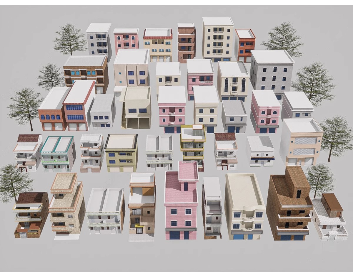 图片[17]-现代城市建筑配楼规划街道老城区住宅写字楼高层建筑群配景su模型-大怪兽分享
