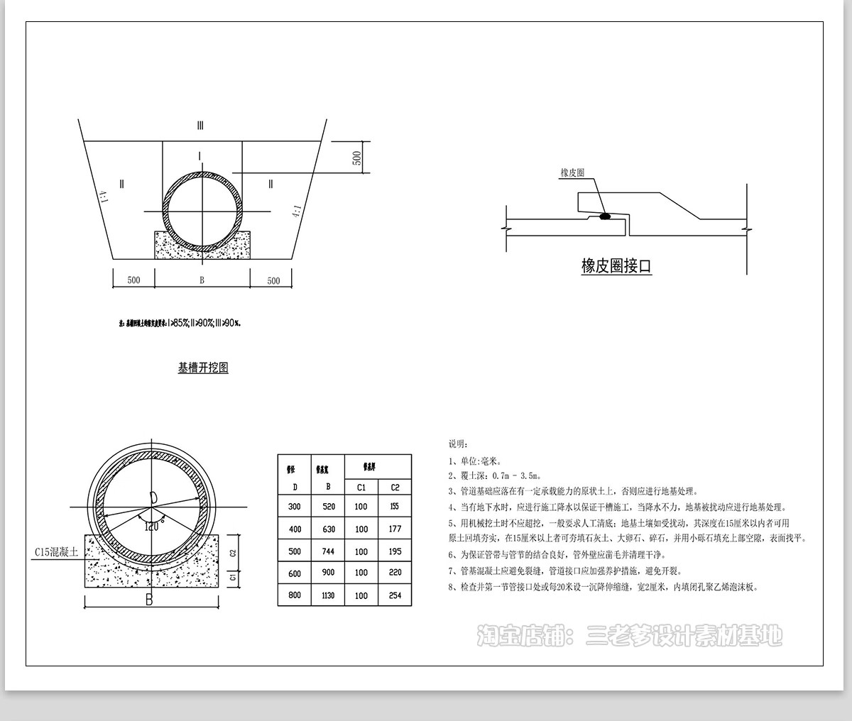 图片[17]-检查井CAD施工图砖砌雨水污水井公园隐形井盖节点大样图做法图库-大怪兽分享