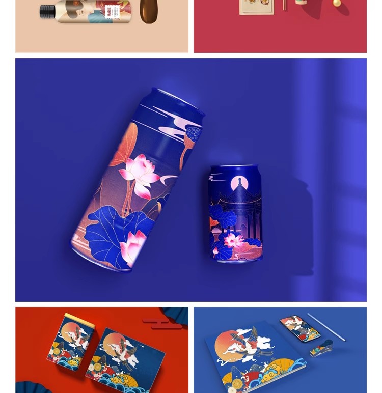 图片[6]-中式文创样机国风国风礼盒包装效果展示智能PSD贴图设计模板素材-大怪兽分享