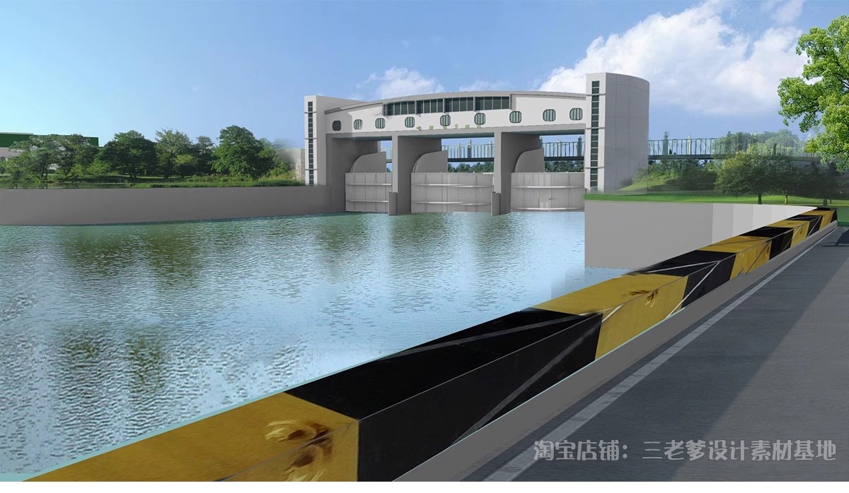 图片[17]-水库水坝su模型现代水利工程水闸发电站河流水电站堤坝草图大师-大怪兽分享