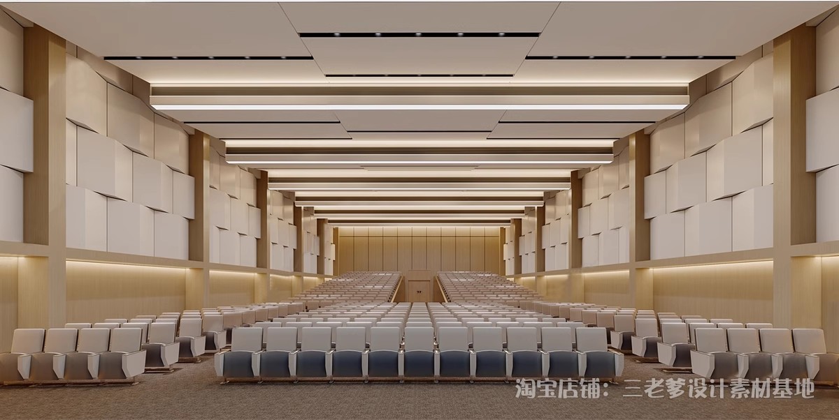 图片[17]-会议室报告大厅阶梯教室3d模型 现代工装大型汇报报告厅演播3Dmax-大怪兽分享