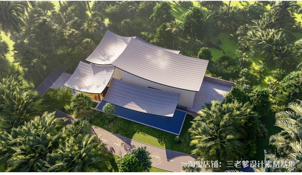 图片[17]-网红建筑屋顶花园SU模型 新中式休闲座椅拍照打卡点景观草图大师-大怪兽分享