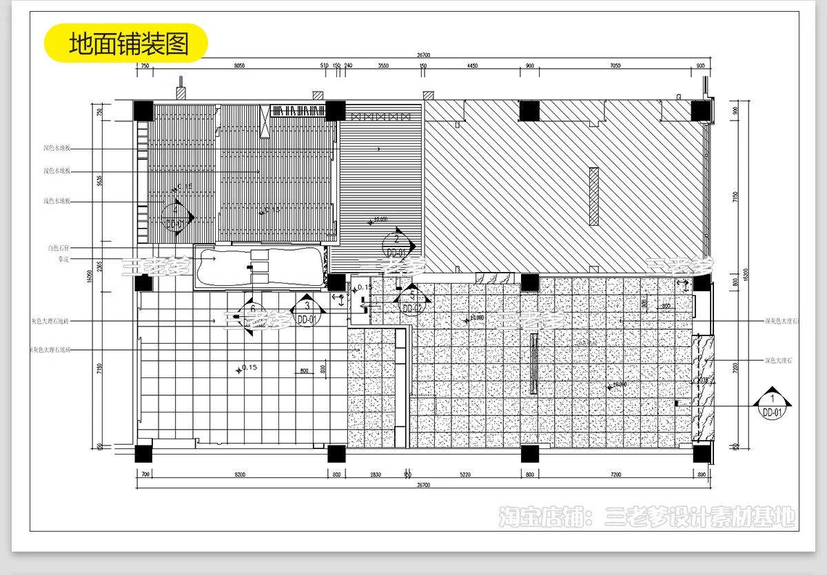 图片[15]-家具展厅cad施工图纸 室内装修设计平面立面节点大样店面效果图-大怪兽分享