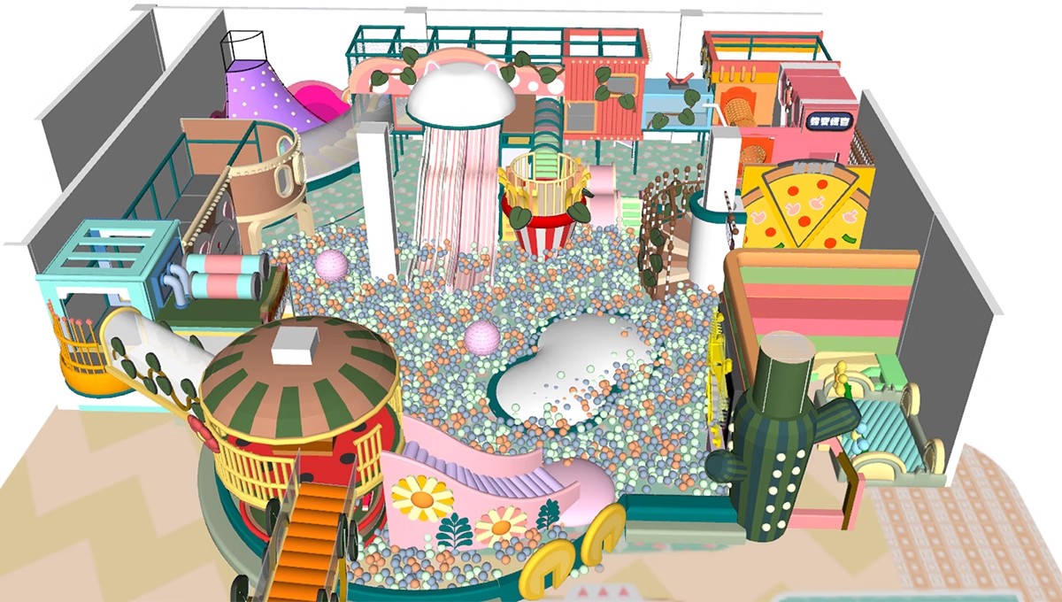 图片[17]-草图大师商场室内儿童乐园游乐场淘气堡设施城堡海洋球设备SU模型-大怪兽分享