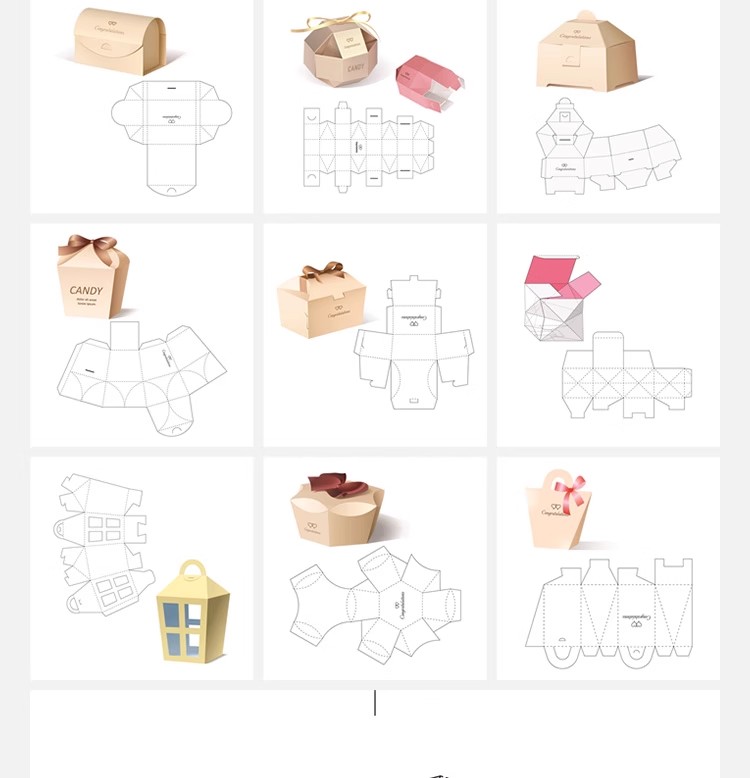图片[8]-纸盒礼盒包装盒刀版展开图异形纸箱结构刀模效果图设计AI矢量素材-大怪兽分享