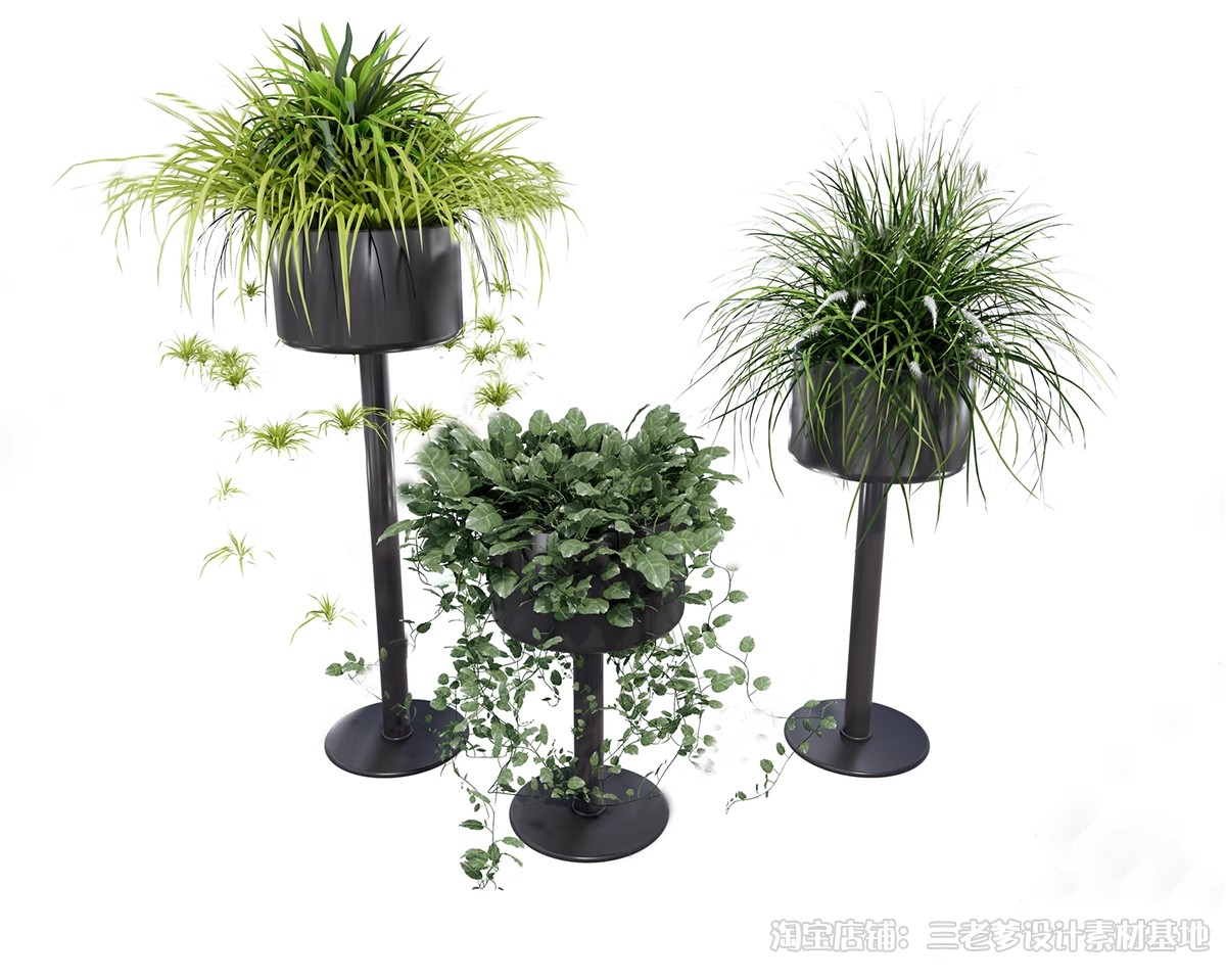 图片[18]-花架盆栽装饰架su模型花卉绿植室内阳台造景架子摆件植物草图大师-大怪兽分享
