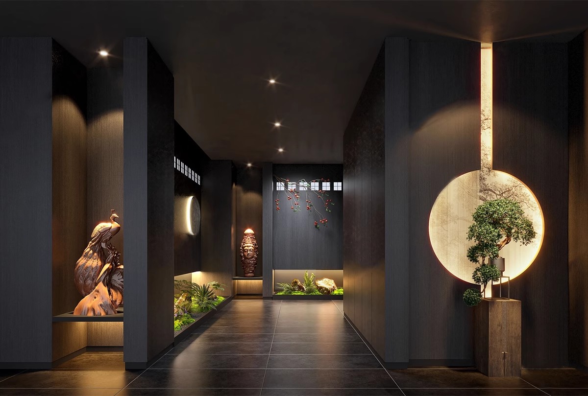 图片[18]-过道走廊su模型现代新中式工装酒店公司办公餐饮空间场景草图大师-大怪兽分享