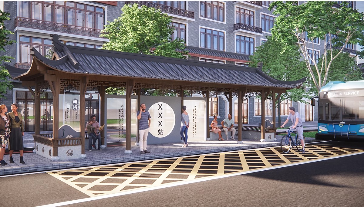 图片[18]-现代新中式风格乡村城市公交站汽车站牌设计站台SU模型库草图大师-大怪兽分享