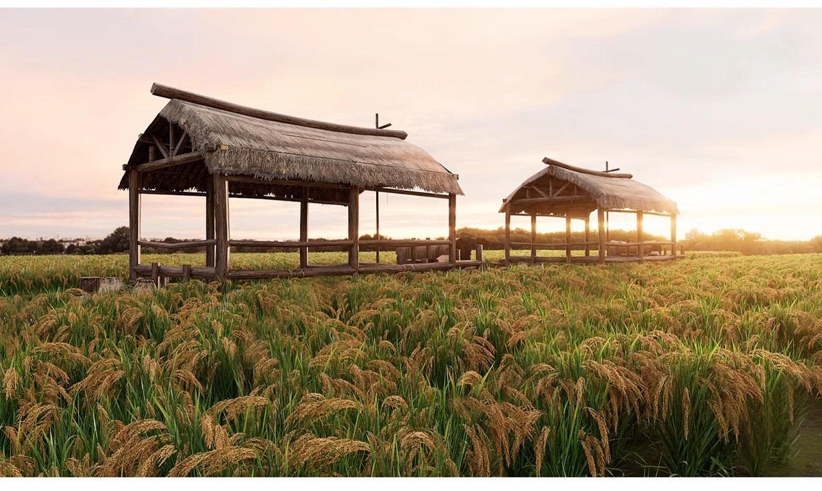 图片[18]-美丽乡村稻田农庄民宿餐厅咖啡厅景观田园公园野餐露营网红SU模型-大怪兽分享