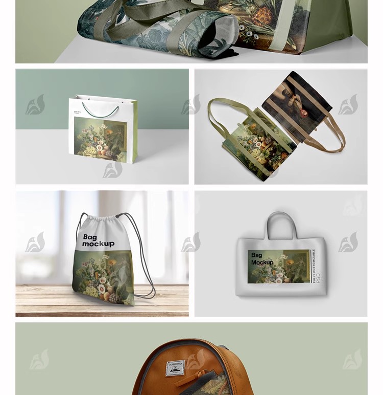 图片[4]-文创提案书包口罩艺术品牌VI应用周边设计作品展示样机PSD素材PS-大怪兽分享