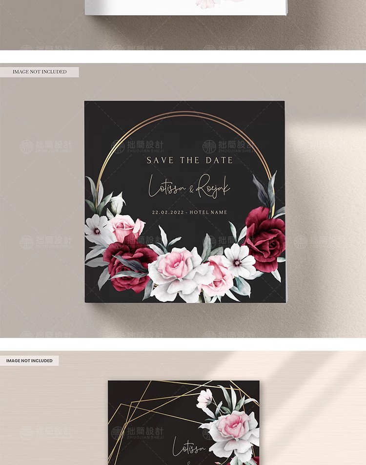 图片[18]-简约手绘水彩花朵植物请柬卡片邀请函贺卡背景海报PSD设计素材图-大怪兽分享