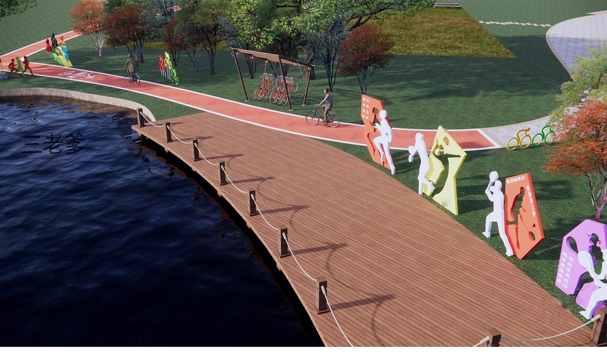 图片[18]-人行道步行道塑胶跑道su模型健身绿道骑行景观道路公园游草图大师-大怪兽分享