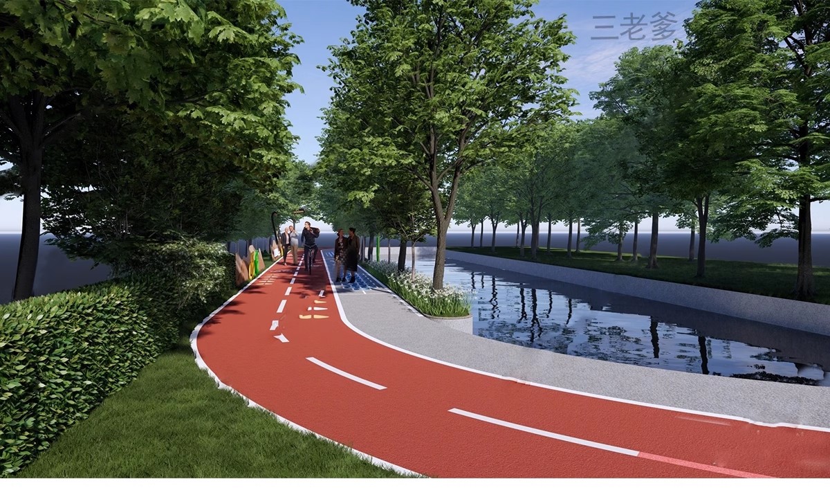 图片[19]-人行道步行道塑胶跑道su模型健身绿道骑行景观道路公园游草图大师-大怪兽分享