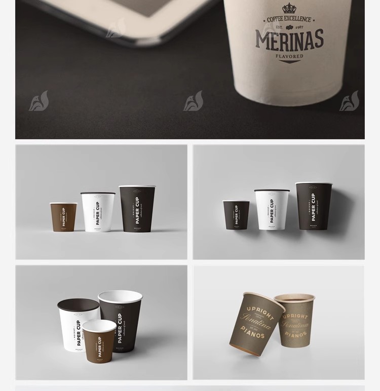 图片[5]-奶茶咖啡杯子文创环保纸杯场景样机VI展示图效果psd设计素材模板-大怪兽分享