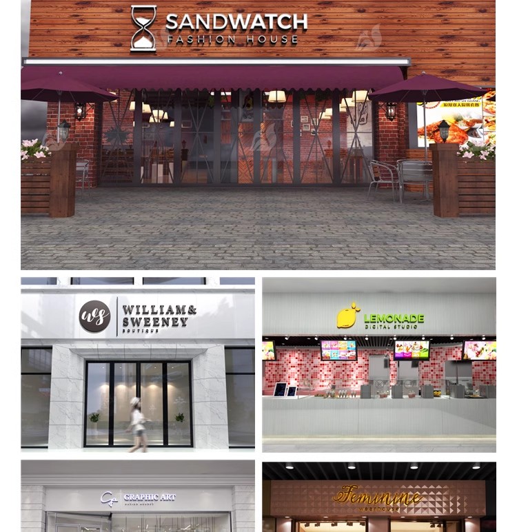 图片[4]-店面门店奶茶门头样机商铺主视觉店招VI贴图logo展示PSD设计素材-大怪兽分享