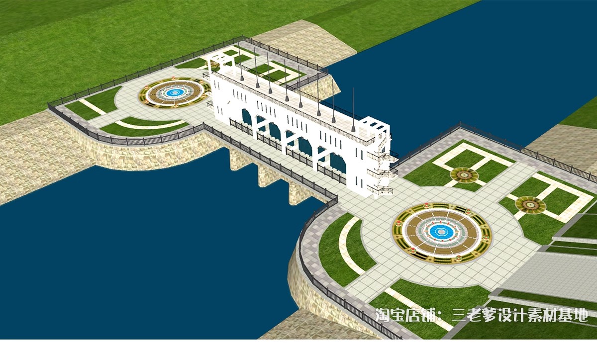 图片[19]-水库水坝su模型现代水利工程水闸发电站河流水电站堤坝草图大师-大怪兽分享