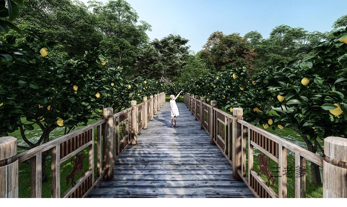 图片[19]-中式雕花防腐木头栏杆景观桥木质扶手围栏乡村护栏SU模型草图大师-大怪兽分享