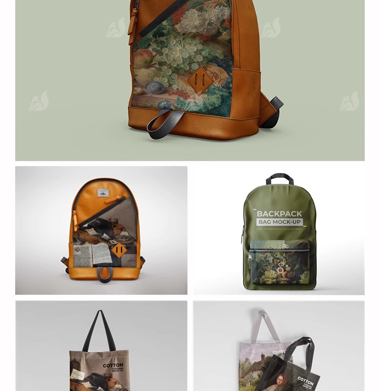 图片[5]-文创提案书包口罩艺术品牌VI应用周边设计作品展示样机PSD素材PS-大怪兽分享