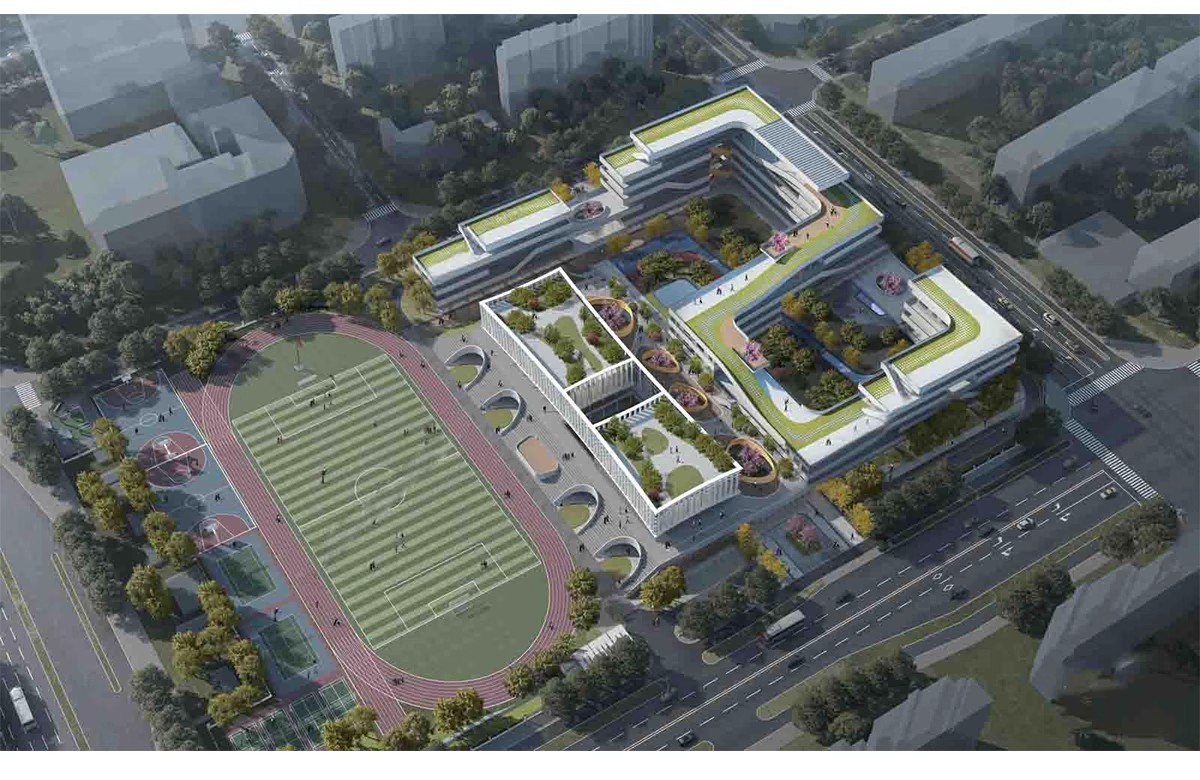 图片[20]-校园景观学校文化广场小学中学大学中庭绿地设计草图大师su模型库-大怪兽分享