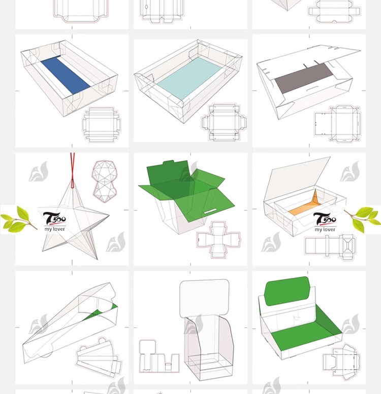 图片[10]-纸盒礼盒包装盒刀版展开图异形纸箱结构刀模效果图设计AI矢量素材-大怪兽分享
