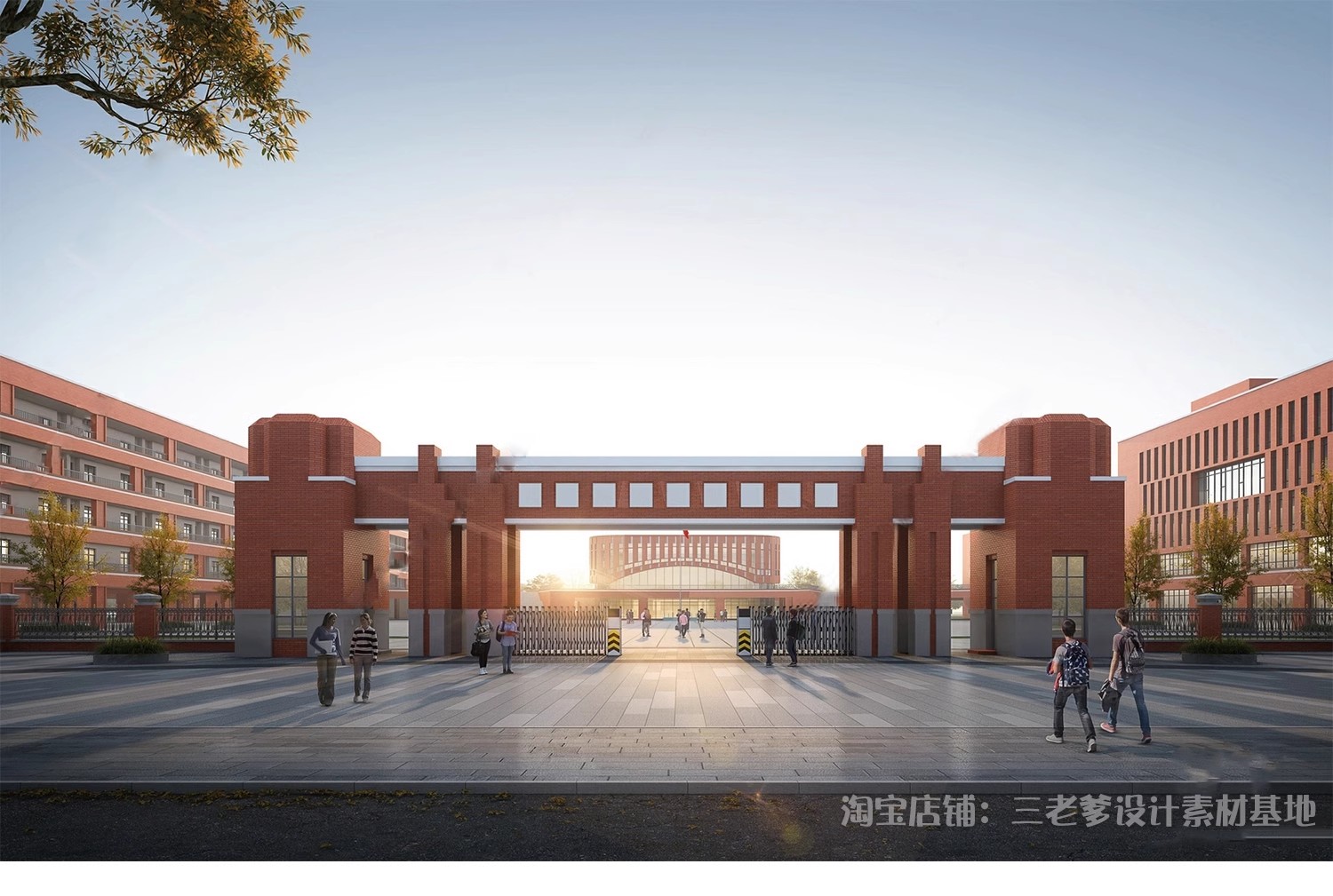 图片[20]-厂区学校入口大门SU模型工业区产业园医院单位小区草图大师素材-大怪兽分享