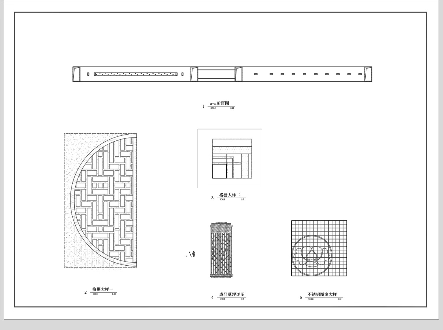 图片[20]-月洞门宝瓶门CAD施工图 园林庭院景观立面图江南中式围墙做法设计-大怪兽分享