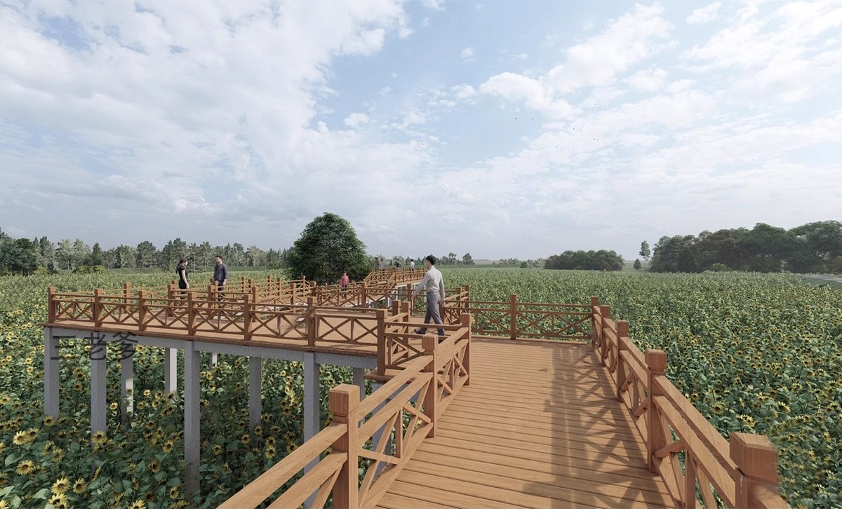 图片[20]-中式雕花防腐木头栏杆景观桥木质扶手围栏乡村护栏SU模型草图大师-大怪兽分享