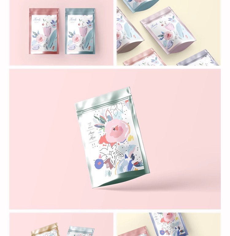 图片[6]-自立食品袋包装袋子自封袋多角度平铺VI提案展示样机PSD设计素材-大怪兽分享