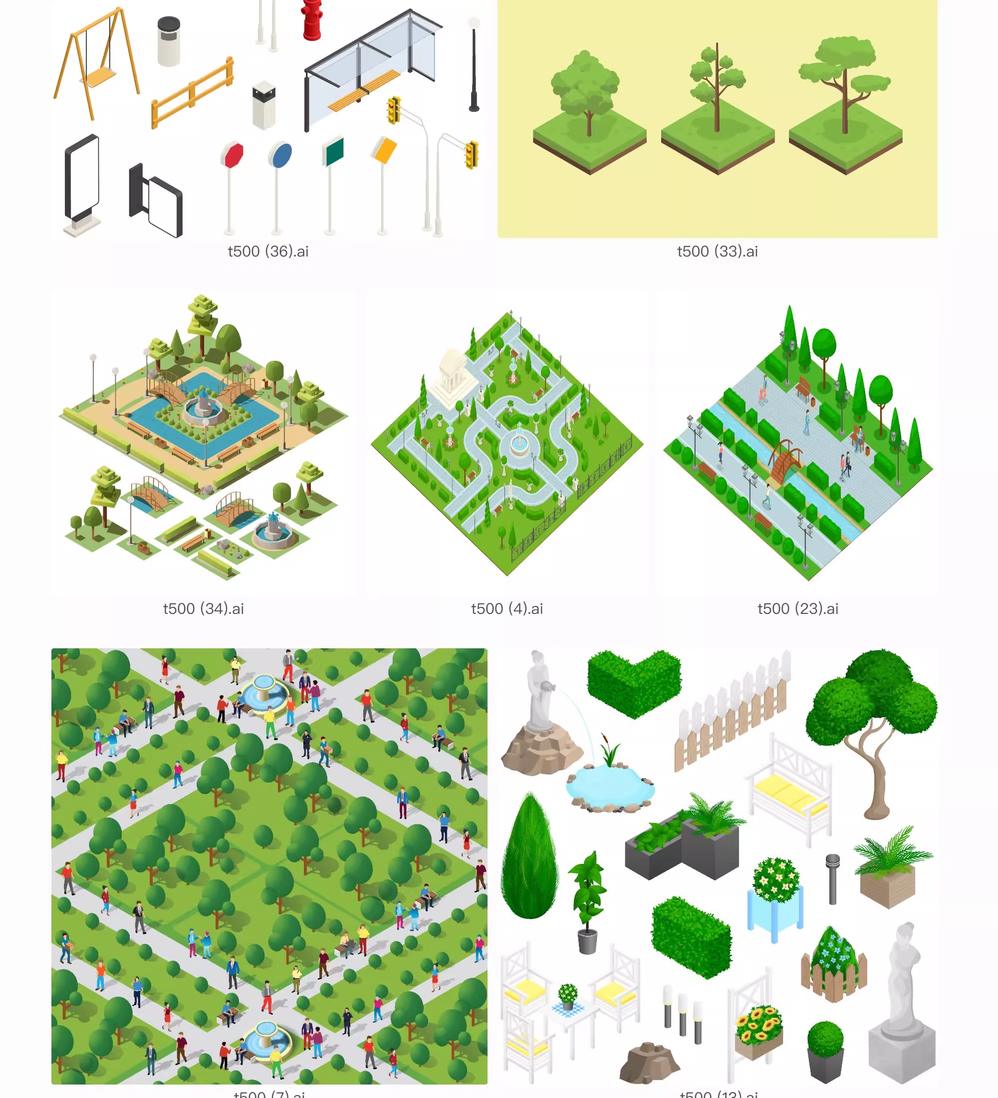 图片[20]-2.5d现代自然历史科技博物馆建筑艺术美术展插画ai矢量设计素材-大怪兽分享
