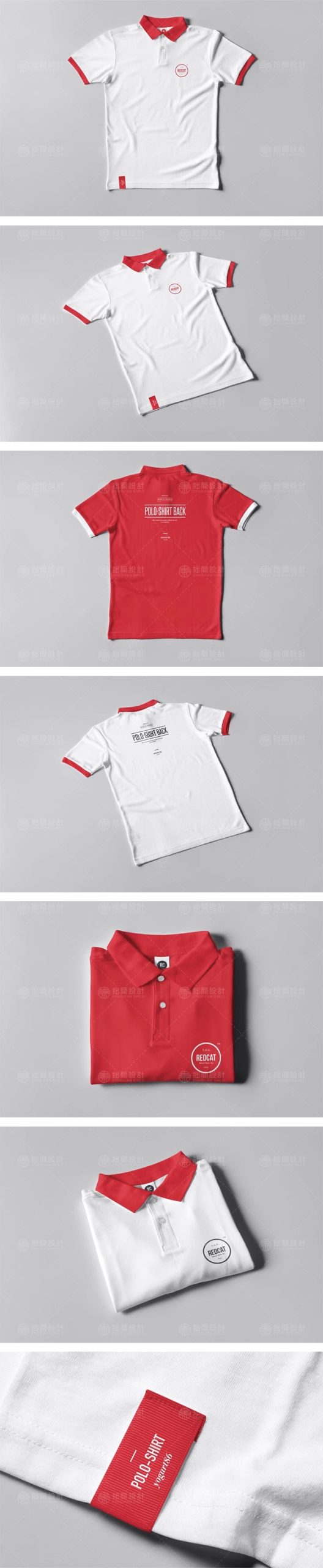 图片[3]-翻领工作服POLO衫VI样机提案ps短袖T恤服装vi贴图样机PSD设计素材-大怪兽分享