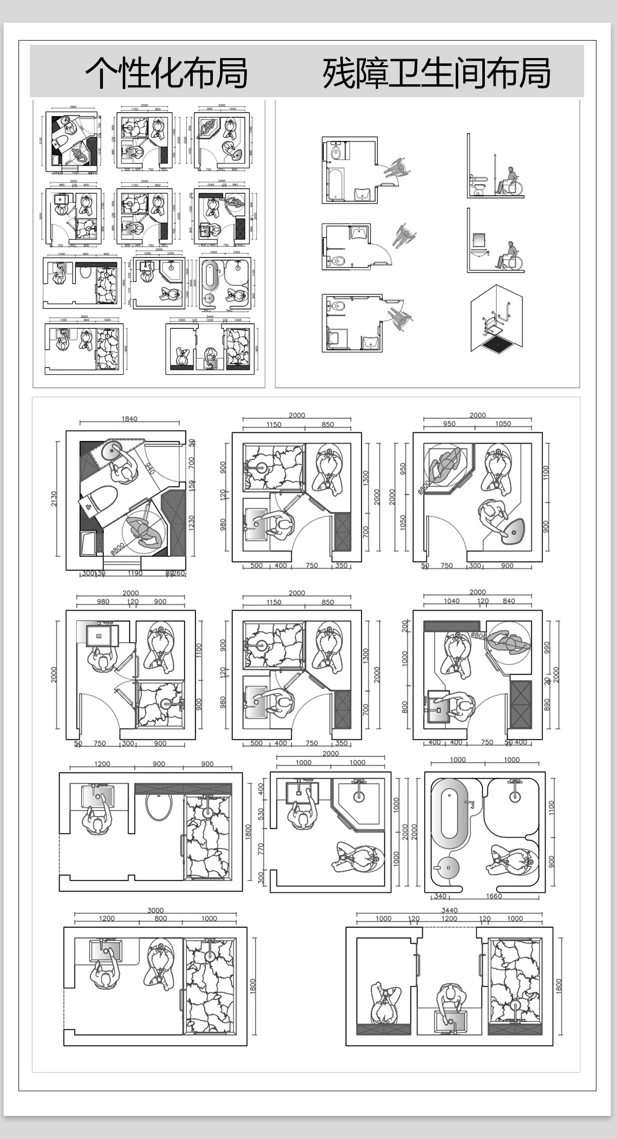图片[20]-全屋室内设计尺寸人体工程学家装标准CAD施工图布局住宅空间方案-大怪兽分享