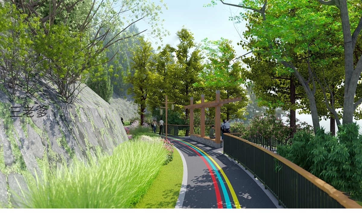 图片[20]-人行道步行道塑胶跑道su模型健身绿道骑行景观道路公园游草图大师-大怪兽分享