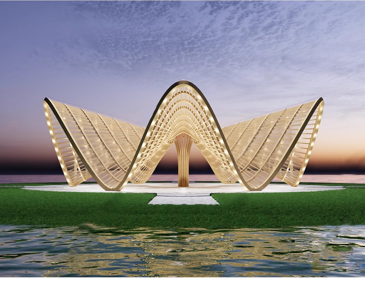 图片[20]-异形弧形廊架SU模型公园亭子广场休闲亭长廊景观构筑廊架SketchUp-大怪兽分享