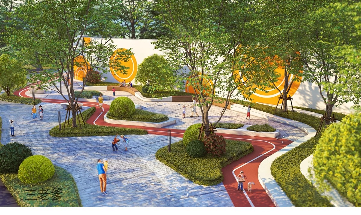图片[21]-人行道步行道塑胶跑道su模型健身绿道骑行景观道路公园游草图大师-大怪兽分享