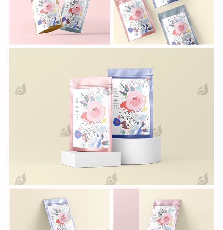 图片[7]-自立食品袋包装袋子自封袋多角度平铺VI提案展示样机PSD设计素材-大怪兽分享