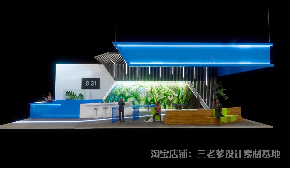 图片[21]-现代商业展示活动展位展厅展馆展览会展台SU模型草图大师sketchup-大怪兽分享