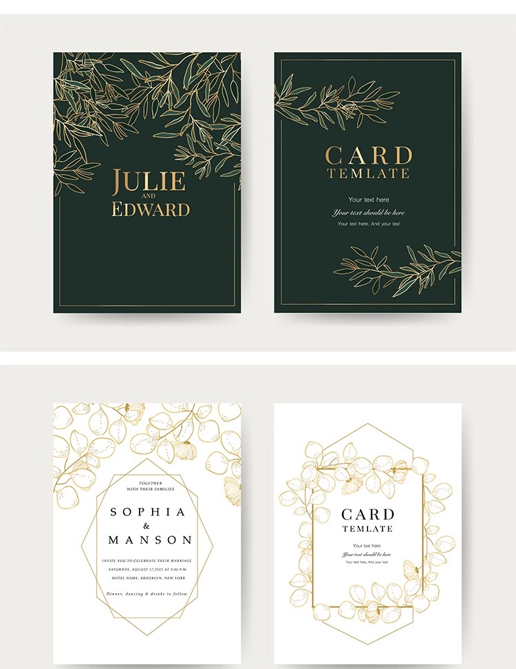 图片[3]-YQ-18生日贺卡邀请函卡片植物叶子框架花纹底纹ai矢量设计素材图-大怪兽分享