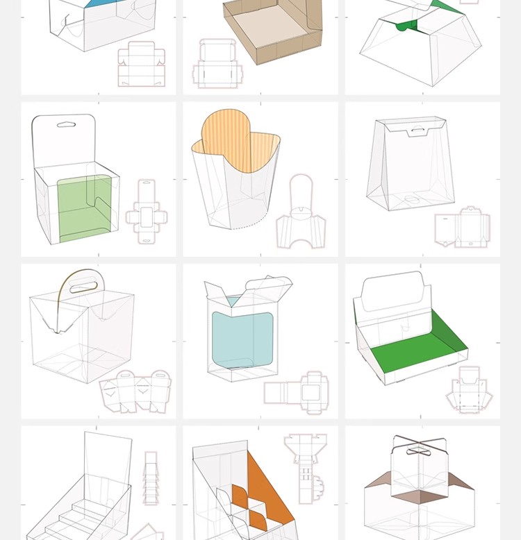 图片[12]-纸盒礼盒包装盒刀版展开图异形纸箱结构刀模效果图设计AI矢量素材-大怪兽分享