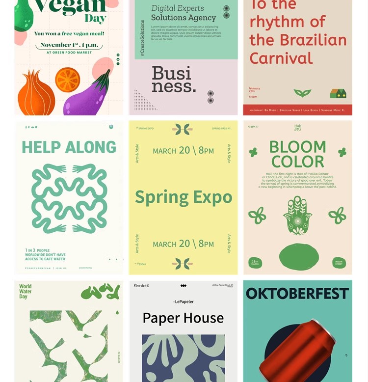 图片[9]-创意艺术几何简约潮流毕业展排版海报主视觉模板广告活动PSD素材-大怪兽分享