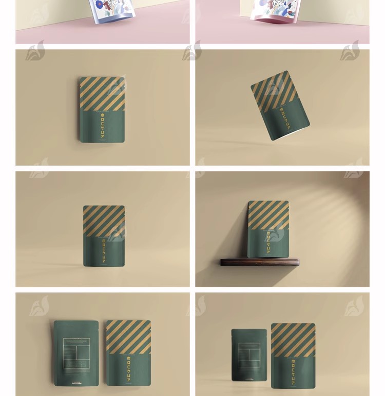 图片[8]-自立食品袋包装袋子自封袋多角度平铺VI提案展示样机PSD设计素材-大怪兽分享