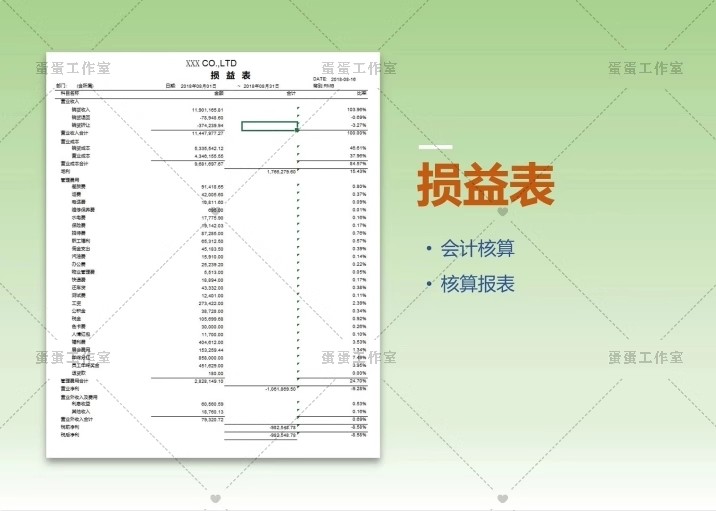 图片[19]-公司损益表明细统计汇总分析比较清算餐饮年度预算负债excel模板-大怪兽分享