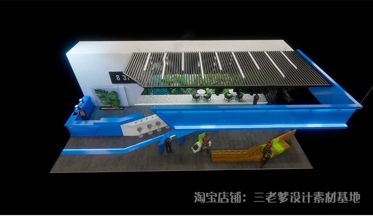 图片[22]-现代商业展示活动展位展厅展馆展览会展台SU模型草图大师sketchup-大怪兽分享