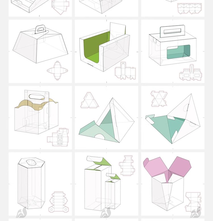 图片[13]-纸盒礼盒包装盒刀版展开图异形纸箱结构刀模效果图设计AI矢量素材-大怪兽分享
