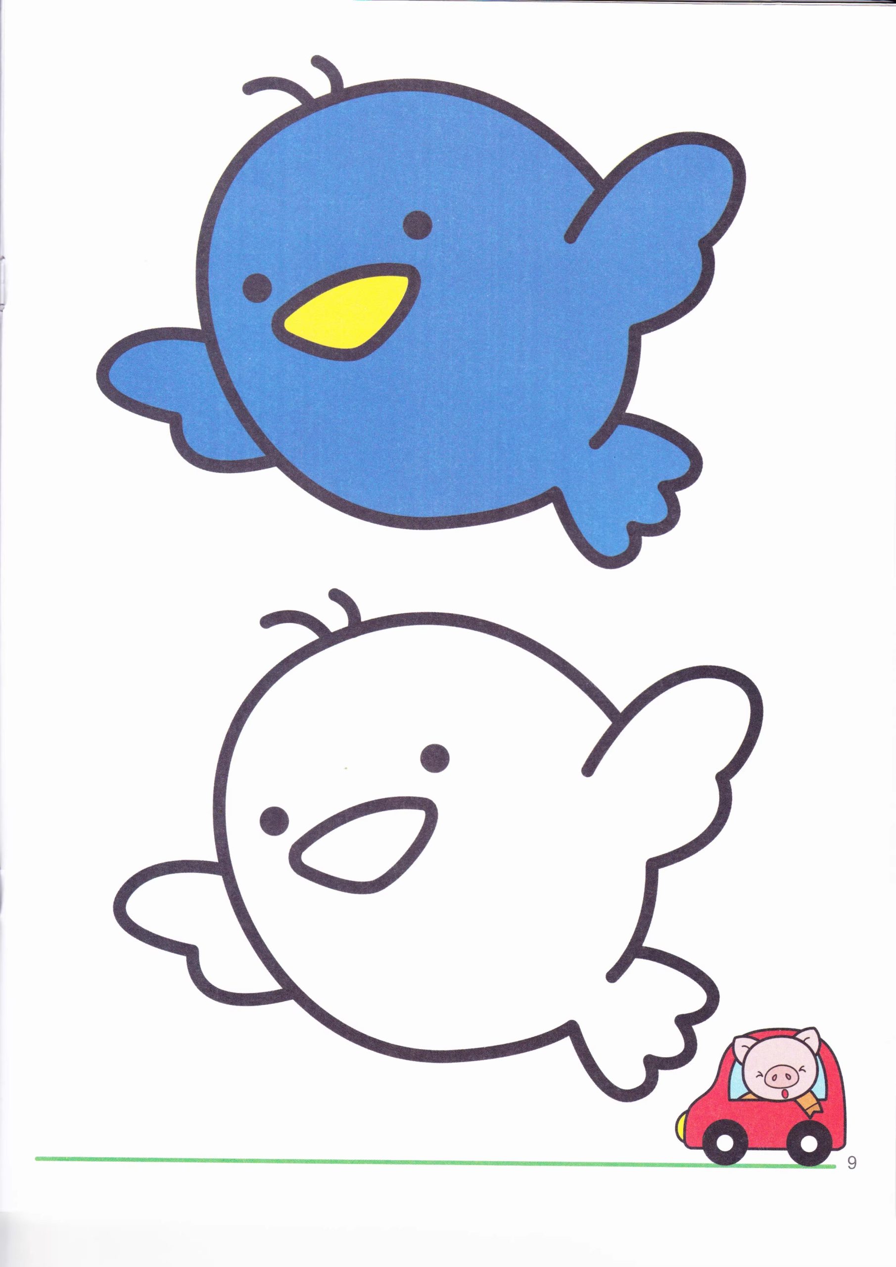 图片[22]-儿童画画涂色填色彩色黑白电子版幼儿园宝宝图画绘画可打印素材-大怪兽分享