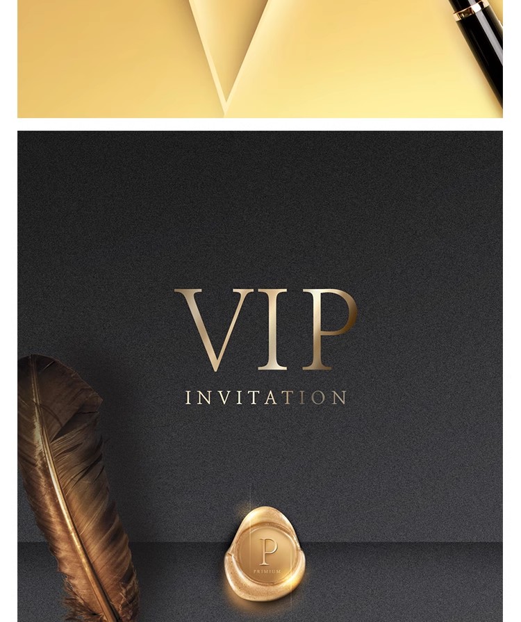 图片[5]-YQ-13高端黑金色VIP会员日卡片金融金砖房地产PSD海报设计素材图-大怪兽分享