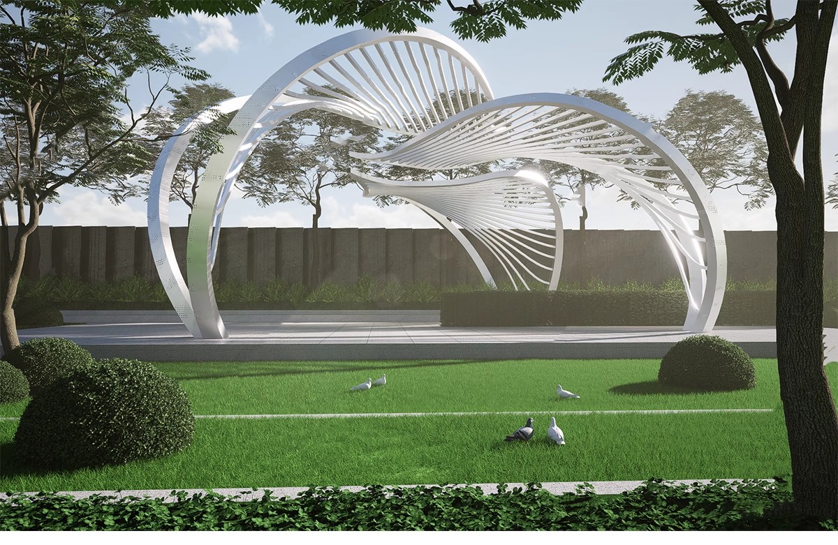图片[21]-异形弧形廊架SU模型公园亭子广场休闲亭长廊景观构筑廊架SketchUp-大怪兽分享