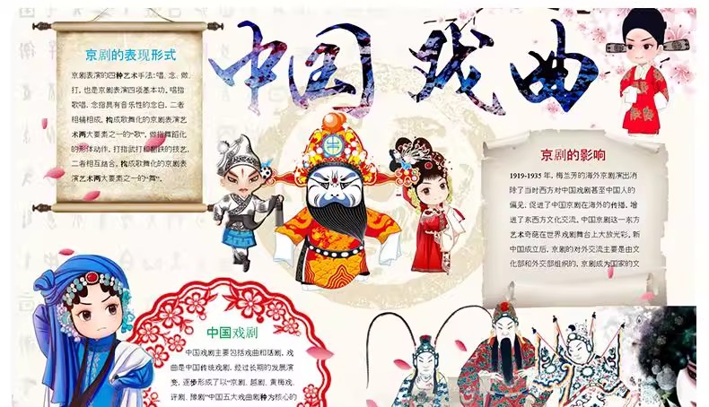 图片[22]-传统文化小报手抄报电子版a4弘扬民族精神美德国学京剧琴棋书画a3-大怪兽分享