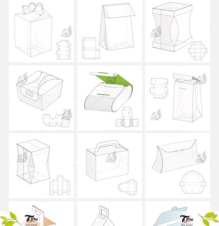图片[14]-纸盒礼盒包装盒刀版展开图异形纸箱结构刀模效果图设计AI矢量素材-大怪兽分享