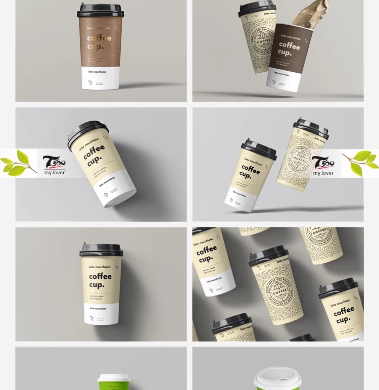 图片[10]-奶茶咖啡杯子文创环保纸杯场景样机VI展示图效果psd设计素材模板-大怪兽分享